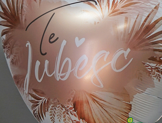 Foil balloon "Te iubesc" with helium photo